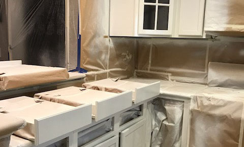 Kitchen being painted2
